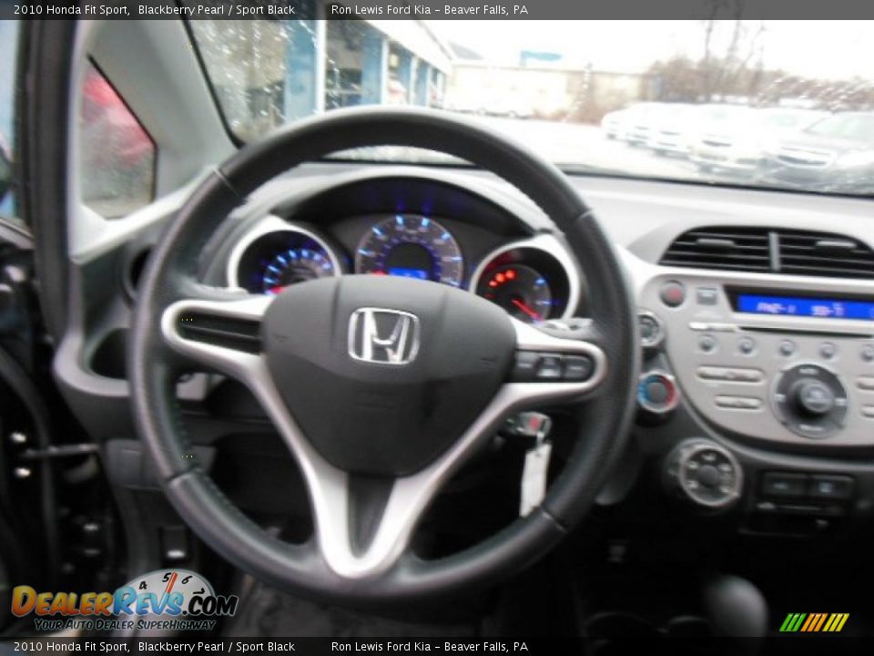 2010 Honda Fit Sport Blackberry Pearl / Sport Black Photo #18