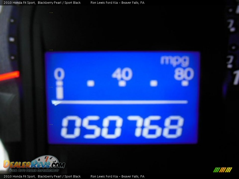 2010 Honda Fit Sport Blackberry Pearl / Sport Black Photo #19