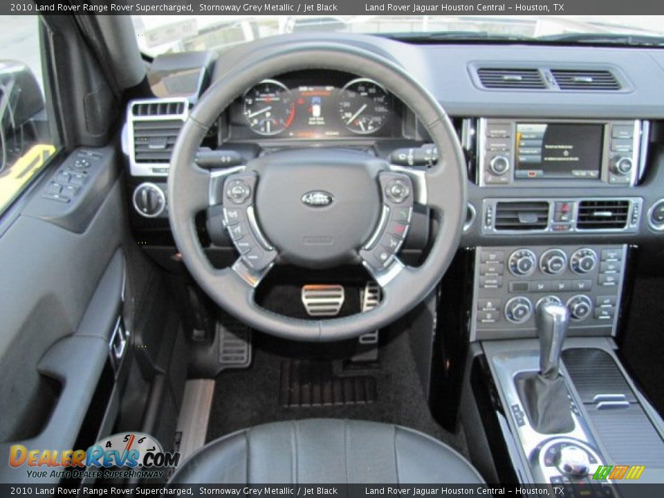 2010 Land Rover Range Rover Supercharged Stornoway Grey Metallic / Jet Black Photo #24