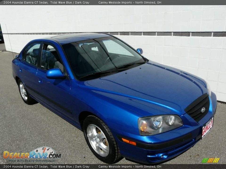 2004 Hyundai Elantra GT Sedan Tidal Wave Blue / Dark Gray Photo #5