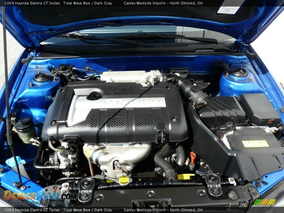 2004 Hyundai Elantra GT Sedan Tidal Wave Blue / Dark Gray Photo #6