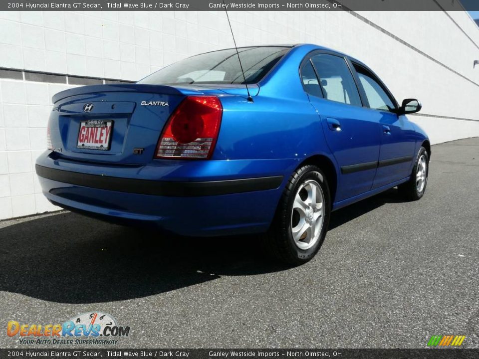 2004 Hyundai Elantra GT Sedan Tidal Wave Blue / Dark Gray Photo #8