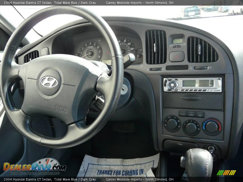 2004 Hyundai Elantra GT Sedan Tidal Wave Blue / Dark Gray Photo #11