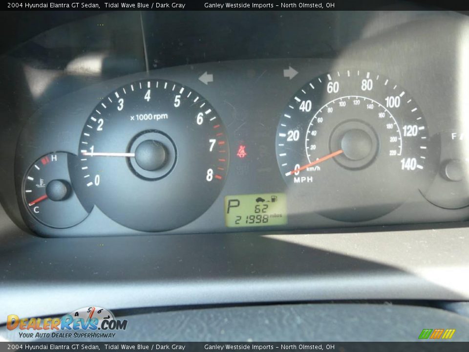 2004 Hyundai Elantra GT Sedan Tidal Wave Blue / Dark Gray Photo #14