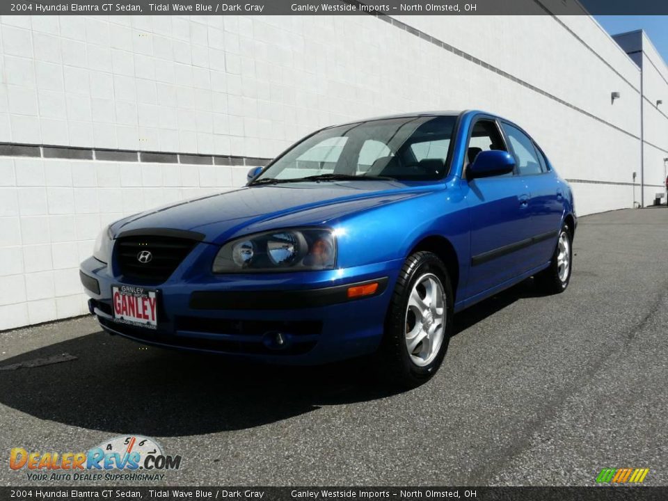2004 Hyundai Elantra GT Sedan Tidal Wave Blue / Dark Gray Photo #16