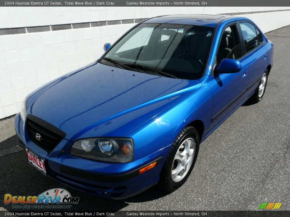 2004 Hyundai Elantra GT Sedan Tidal Wave Blue / Dark Gray Photo #17