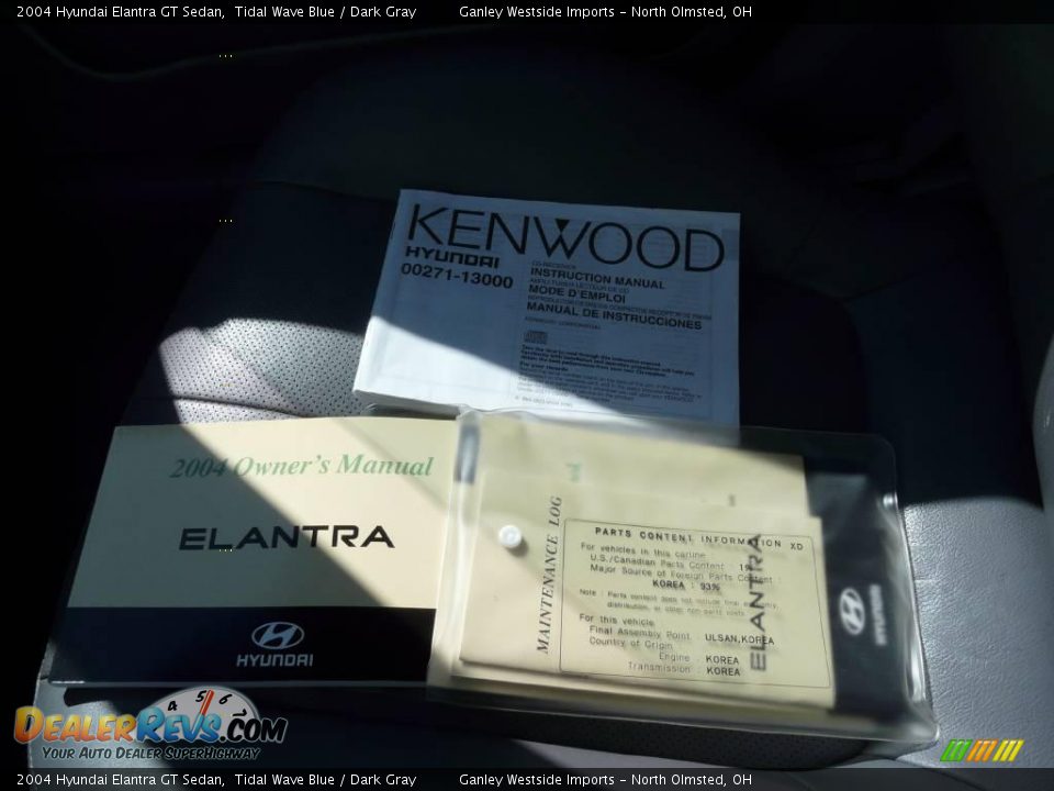 2004 Hyundai Elantra GT Sedan Tidal Wave Blue / Dark Gray Photo #18