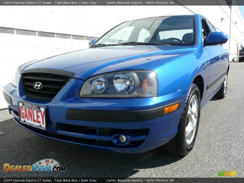 2004 Hyundai Elantra GT Sedan Tidal Wave Blue / Dark Gray Photo #22