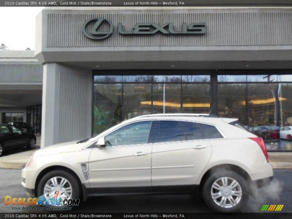 2010 Cadillac SRX 4 V6 AWD Gold Mist / Shale/Brownstone Photo #2