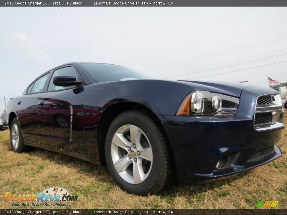 2013 Dodge Charger SXT Jazz Blue / Black Photo #4