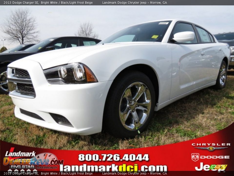 2013 Dodge Charger SE Bright White / Black/Light Frost Beige Photo #1