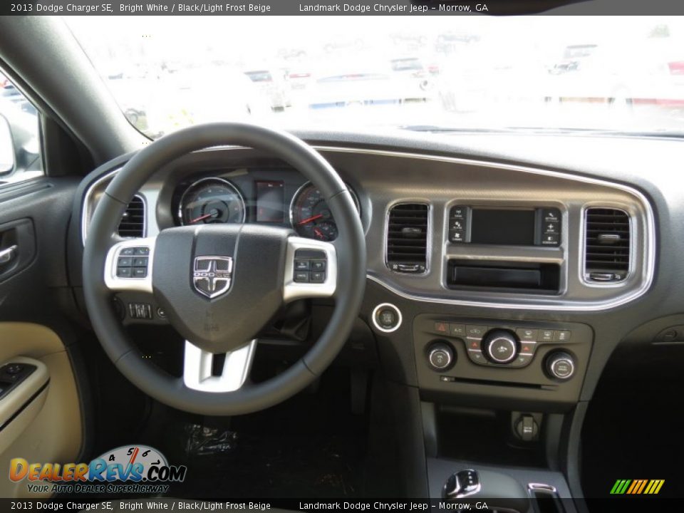 2013 Dodge Charger SE Bright White / Black/Light Frost Beige Photo #8