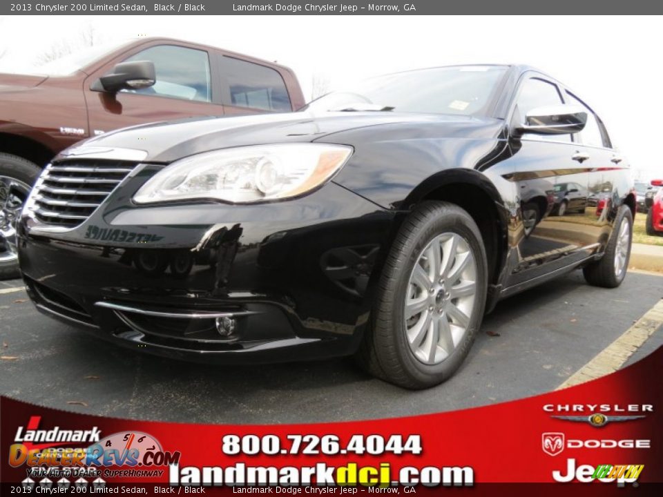 2013 Chrysler 200 Limited Sedan Black / Black Photo #1