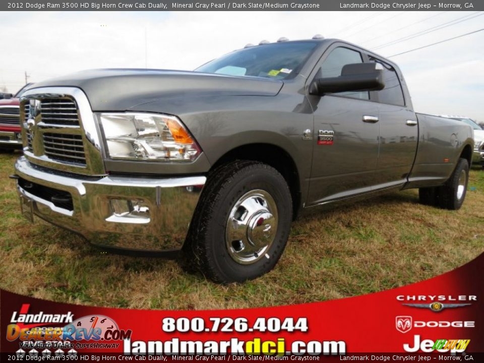 2012 Dodge Ram 3500 HD Big Horn Crew Cab Dually Mineral Gray Pearl / Dark Slate/Medium Graystone Photo #1