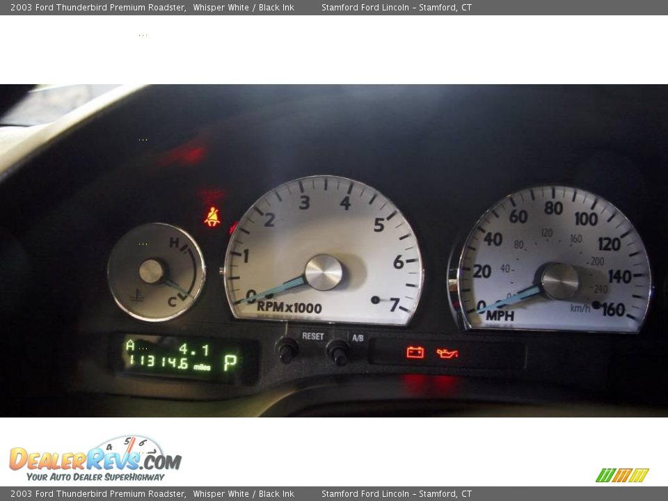 2003 Ford Thunderbird Premium Roadster Whisper White / Black Ink Photo #15