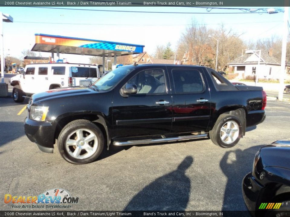 2008 Chevrolet Avalanche LS 4x4 Black / Dark Titanium/Light Titanium Photo #1