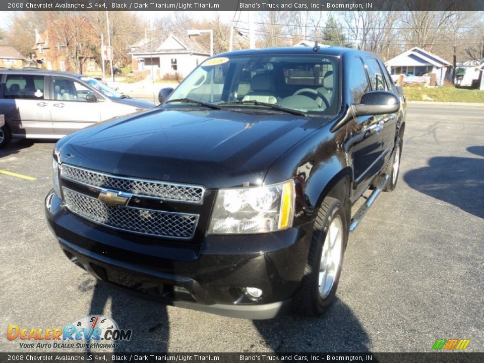 2008 Chevrolet Avalanche LS 4x4 Black / Dark Titanium/Light Titanium Photo #2