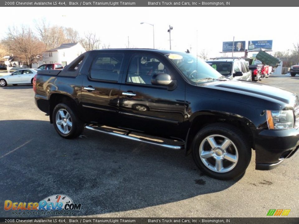 2008 Chevrolet Avalanche LS 4x4 Black / Dark Titanium/Light Titanium Photo #3