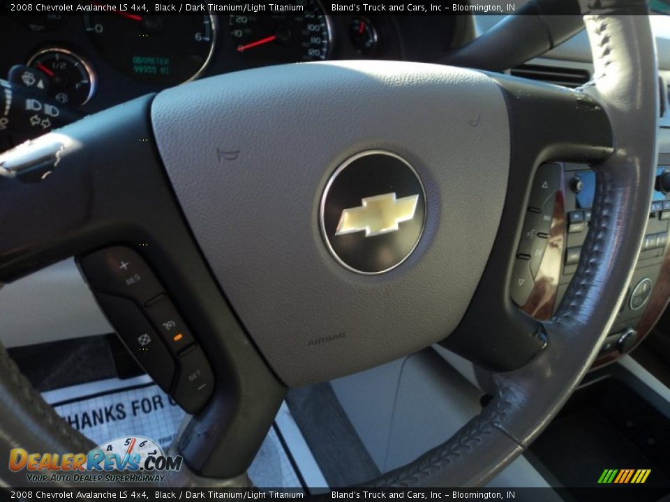 2008 Chevrolet Avalanche LS 4x4 Black / Dark Titanium/Light Titanium Photo #7
