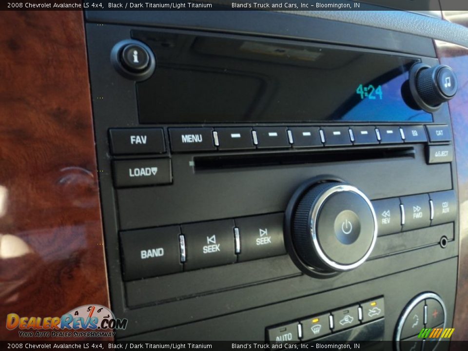 2008 Chevrolet Avalanche LS 4x4 Black / Dark Titanium/Light Titanium Photo #10