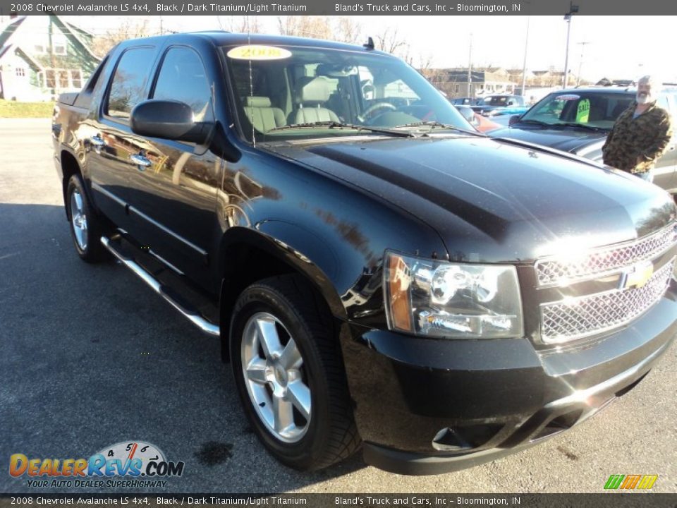 2008 Chevrolet Avalanche LS 4x4 Black / Dark Titanium/Light Titanium Photo #23