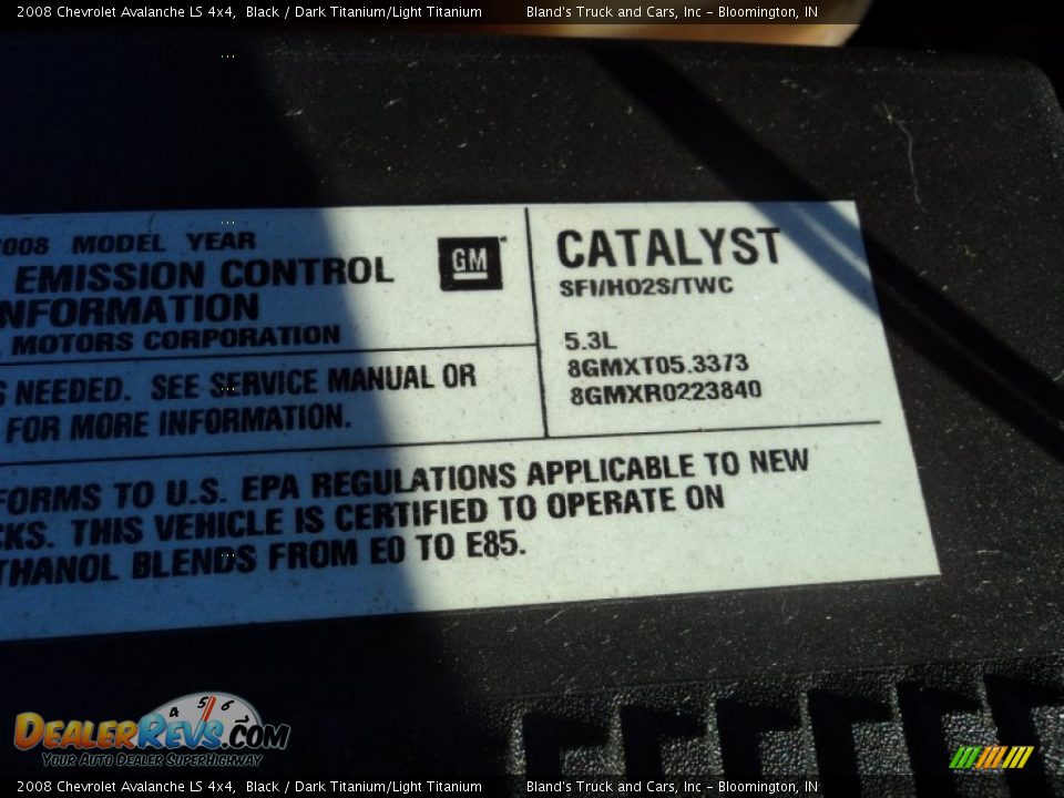 2008 Chevrolet Avalanche LS 4x4 Black / Dark Titanium/Light Titanium Photo #28