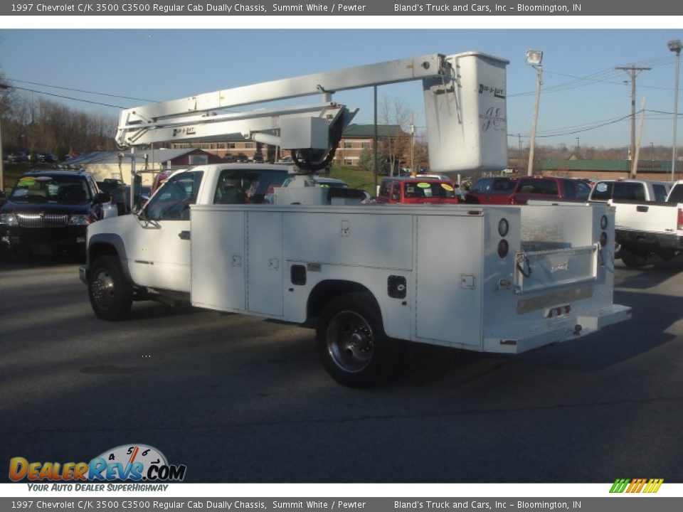 1997 Chevrolet C/K 3500 C3500 Regular Cab Dually Chassis Summit White / Pewter Photo #3