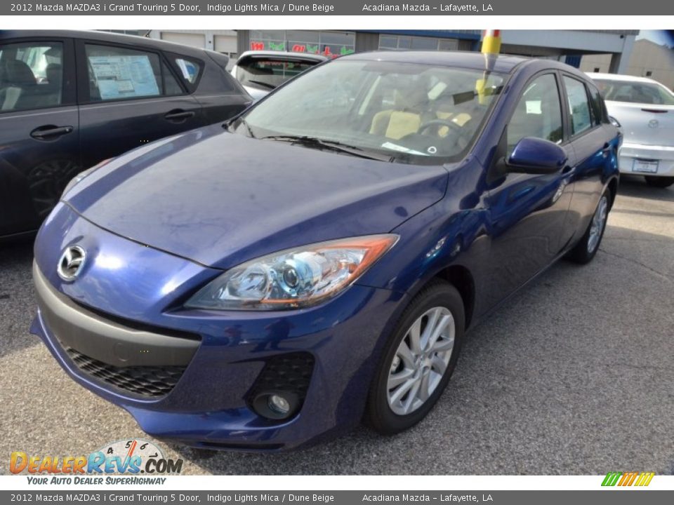 2012 Mazda MAZDA3 i Grand Touring 5 Door Indigo Lights Mica / Dune Beige Photo #1