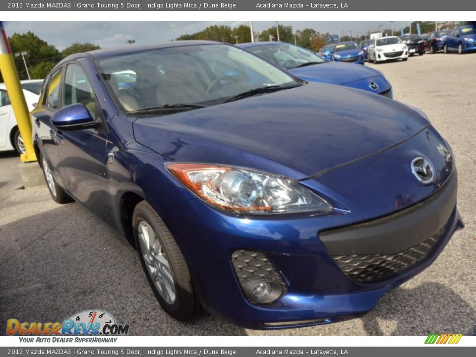 2012 Mazda MAZDA3 i Grand Touring 5 Door Indigo Lights Mica / Dune Beige Photo #2