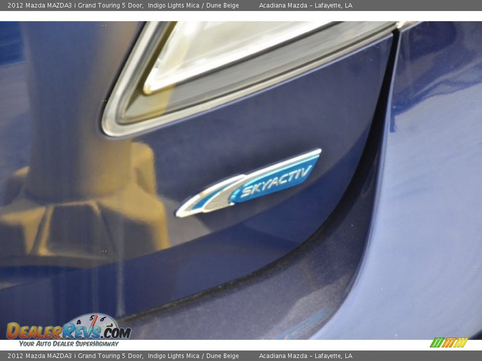 2012 Mazda MAZDA3 i Grand Touring 5 Door Indigo Lights Mica / Dune Beige Photo #4