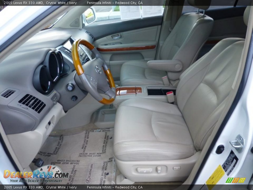 2005 Lexus RX 330 AWD Crystal White / Ivory Photo #15