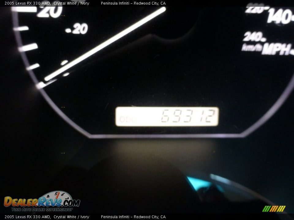 2005 Lexus RX 330 AWD Crystal White / Ivory Photo #25