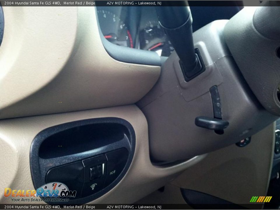 2004 Hyundai Santa Fe GLS 4WD Merlot Red / Beige Photo #26