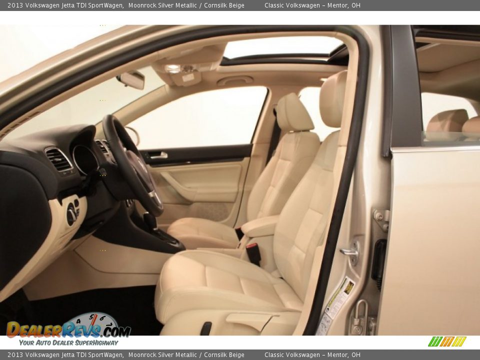 2013 Volkswagen Jetta TDI SportWagen Moonrock Silver Metallic / Cornsilk Beige Photo #6