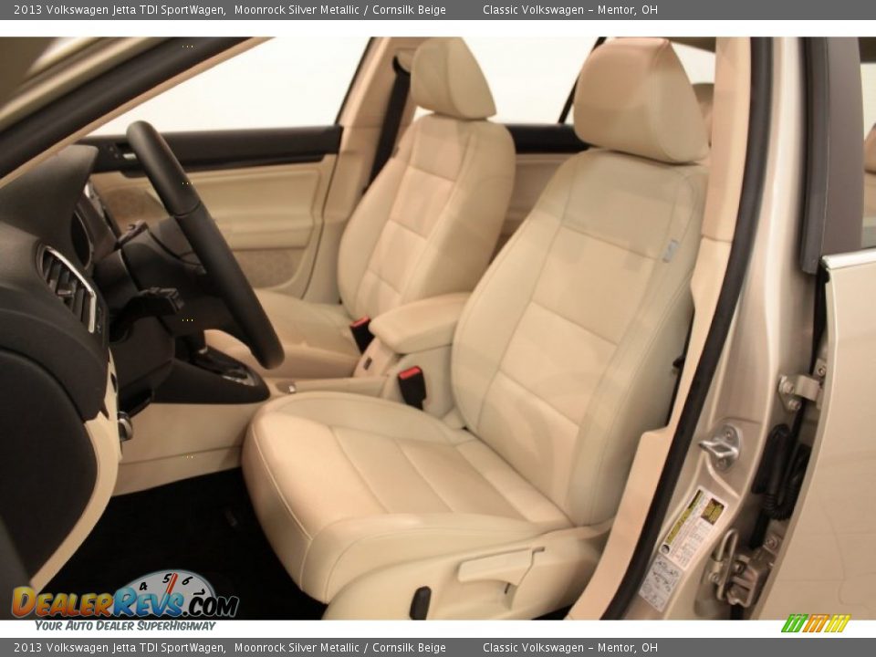 2013 Volkswagen Jetta TDI SportWagen Moonrock Silver Metallic / Cornsilk Beige Photo #7