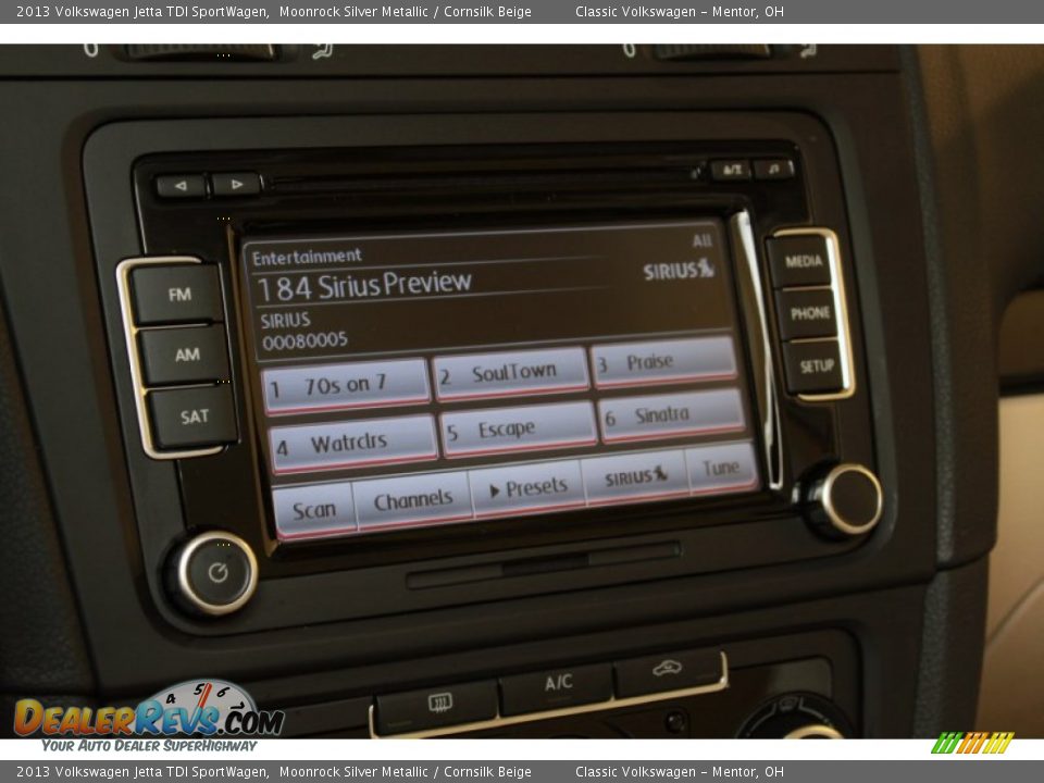 2013 Volkswagen Jetta TDI SportWagen Moonrock Silver Metallic / Cornsilk Beige Photo #14