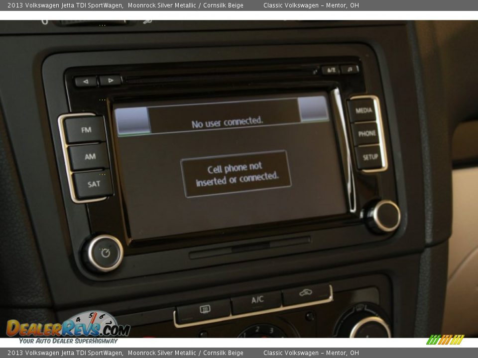 2013 Volkswagen Jetta TDI SportWagen Moonrock Silver Metallic / Cornsilk Beige Photo #15