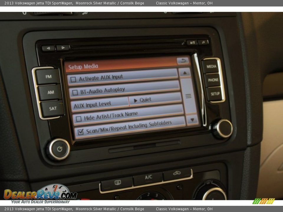 2013 Volkswagen Jetta TDI SportWagen Moonrock Silver Metallic / Cornsilk Beige Photo #18