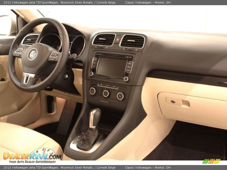 2013 Volkswagen Jetta TDI SportWagen Moonrock Silver Metallic / Cornsilk Beige Photo #26
