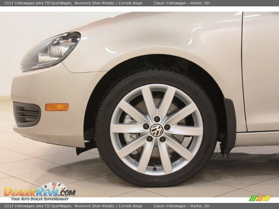 2013 Volkswagen Jetta TDI SportWagen Moonrock Silver Metallic / Cornsilk Beige Photo #36