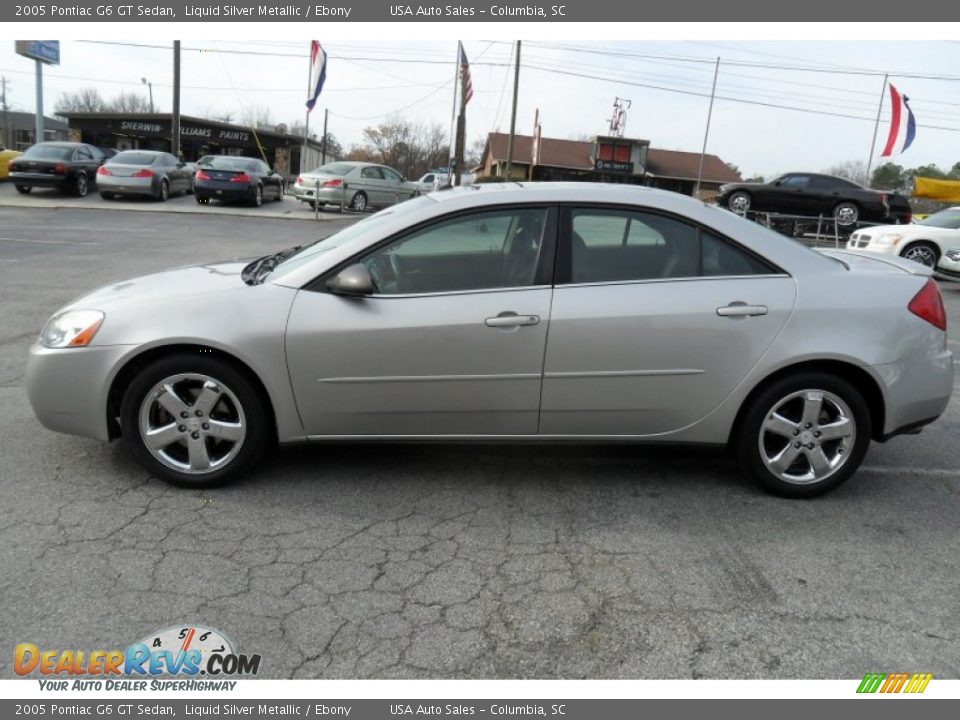2005 Pontiac G6 GT Sedan Liquid Silver Metallic / Ebony Photo #8