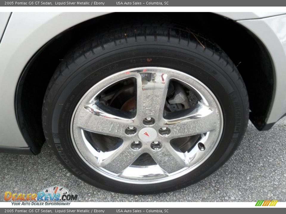 2005 Pontiac G6 GT Sedan Liquid Silver Metallic / Ebony Photo #9