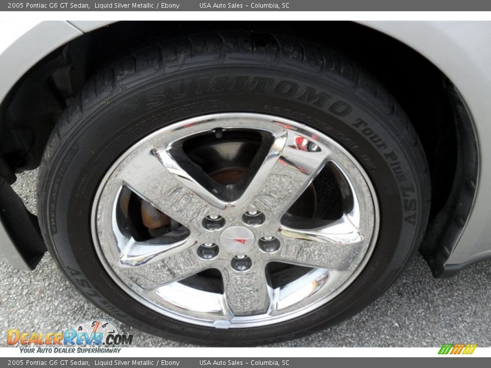 2005 Pontiac G6 GT Sedan Liquid Silver Metallic / Ebony Photo #10
