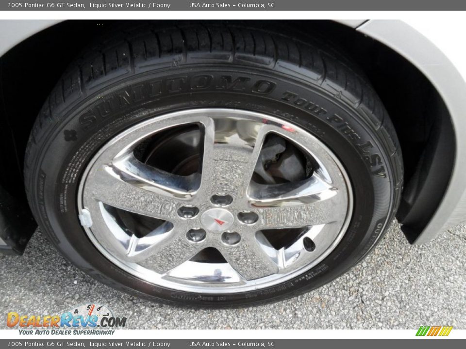 2005 Pontiac G6 GT Sedan Liquid Silver Metallic / Ebony Photo #11