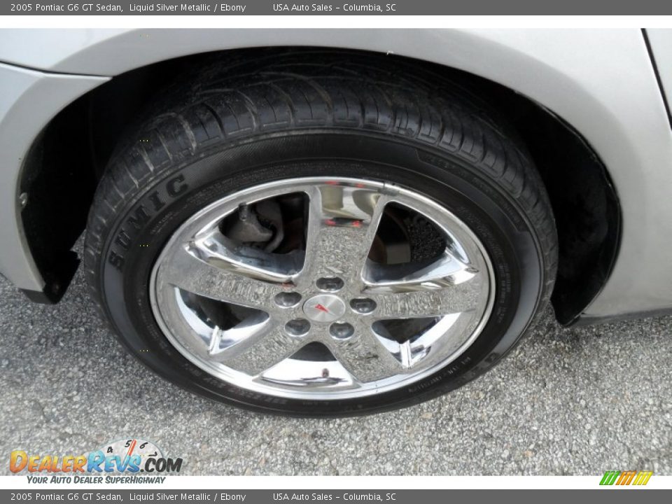 2005 Pontiac G6 GT Sedan Liquid Silver Metallic / Ebony Photo #12