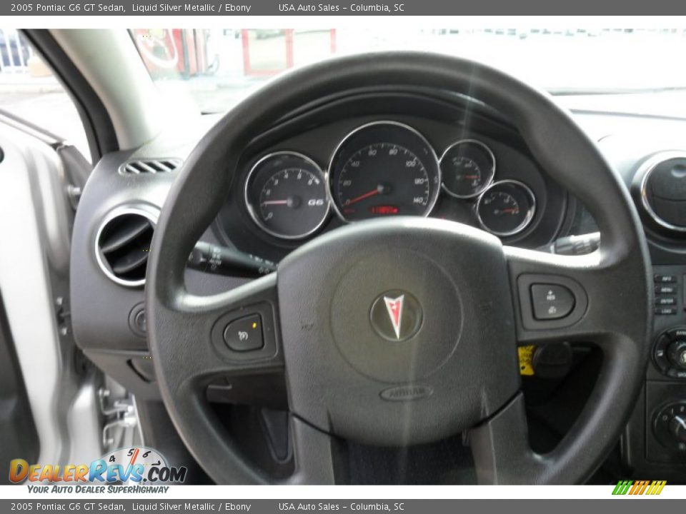 2005 Pontiac G6 GT Sedan Liquid Silver Metallic / Ebony Photo #25