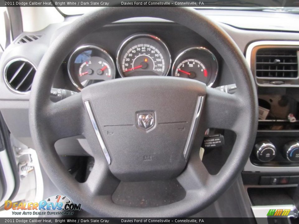 2011 Dodge Caliber Heat Bright White / Dark Slate Gray Photo #11