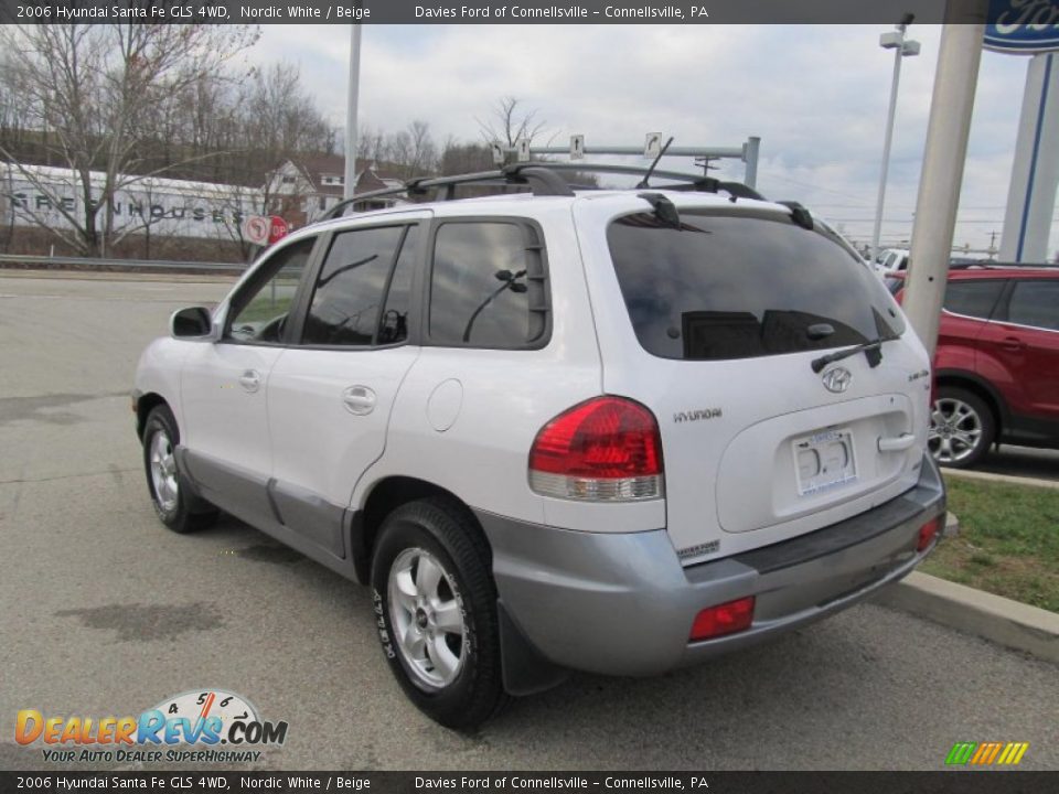 2006 Hyundai Santa Fe GLS 4WD Nordic White / Beige Photo #3
