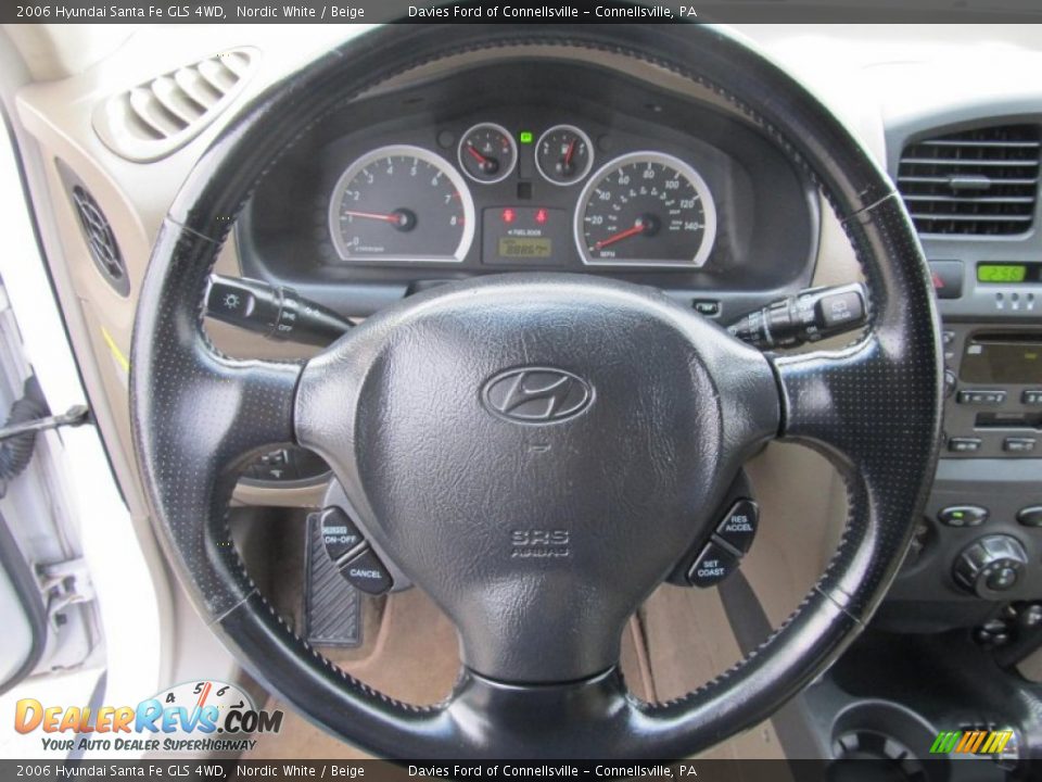 2006 Hyundai Santa Fe GLS 4WD Nordic White / Beige Photo #11