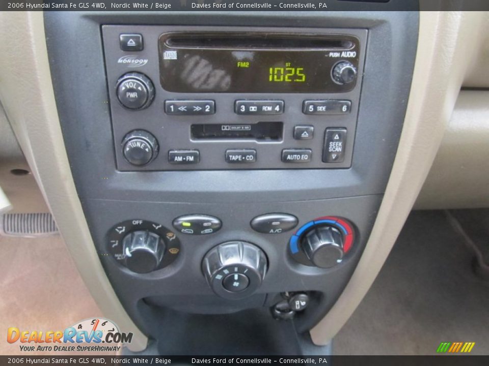 2006 Hyundai Santa Fe GLS 4WD Nordic White / Beige Photo #12